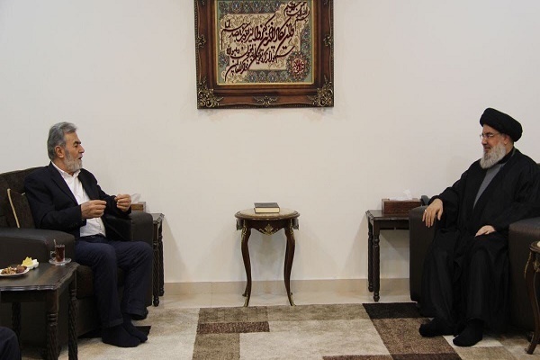 Secretary General of the Palestinian Islamic Jihad movement Ziyad al-Nakhalah met with Hezbollah chief Sayed Hassan Nasrallah in Lebanon