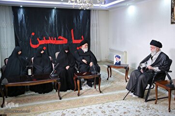Leader of Islamic Revolution Visits Martyr Raisi’s Family
