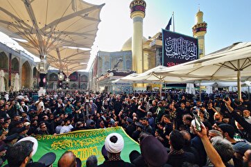 In Pictures: Servants Bring Imam Reza Shrine Flag to Imam Ali Shrine