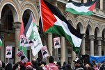 Manifestación en Milán condena los crímenes israelíes en Gaza