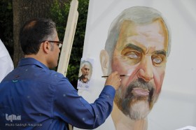 کارگاه نقاشی تصاویر شهدای مدافع حرم در دانشگاه تهران