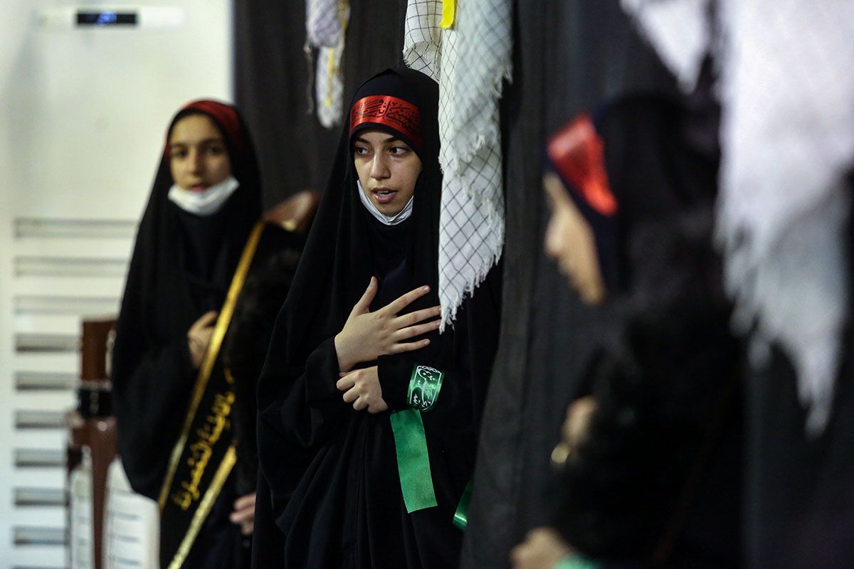 عکس | برگزاری مراسم عزاداری دختران بهشتی در حرم حضرت معصومه(س)