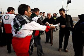 پوشش امدادی دسته عزاداری حسینیه اعظم زنجان با ۷۰ تیم عملیاتی هلال‌‌ احمر