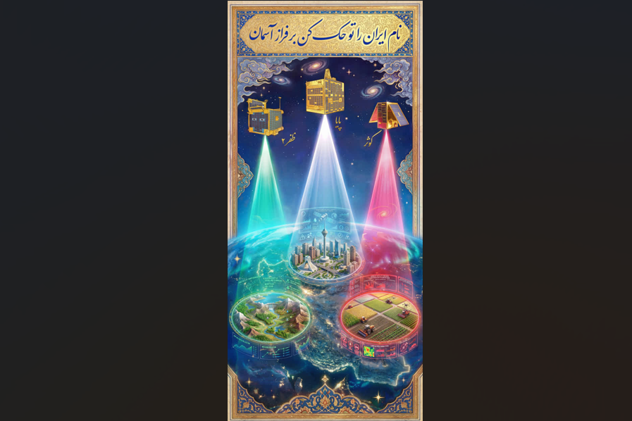 دیوارنگاره میدان جهاد با نماد ماهواره‌های ایرانی رونمایی شد  