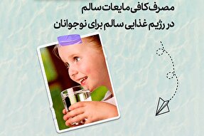 طرح | مصرف کافی مایعات سالم در رژیم غذایی برای نوجوانان