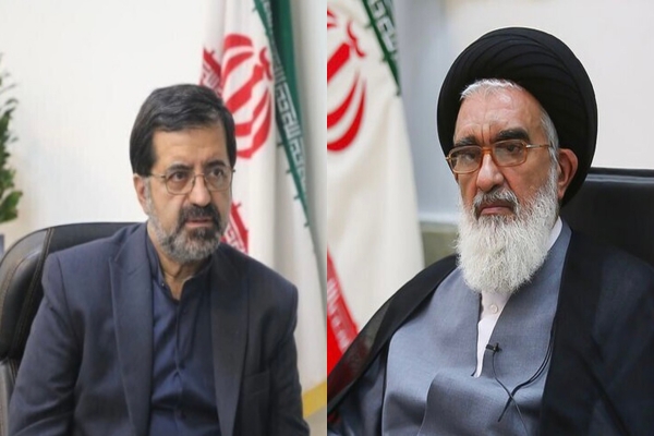 آیت‌الله سیدمحمد سعیدی، تولیت حرم مطهر بانوی کرامت و امام جمعه قم و اکبر بهنام‌جو، استاندار قم