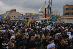 راهپیمایی مردم قم در حمایت از اقتدار نظام اسلامی وسپاه