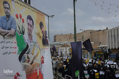 راهپیمایی مردم قم در حمایت از اقتدار نظام اسلامی وسپاه