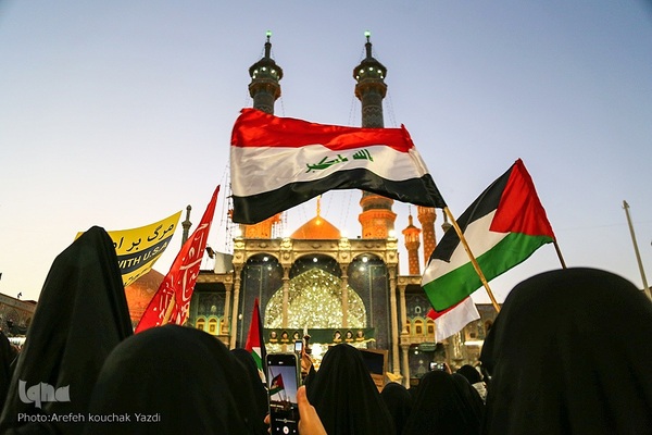 اجتماع مردمی قم در حرم حضرت معصومه