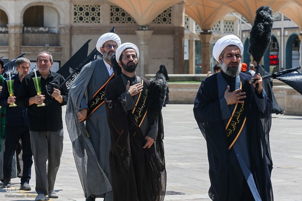 دسته عزا خادمان حرم مطهر بانوی کرامت در رثای امام جواد(ع)//////قم///
