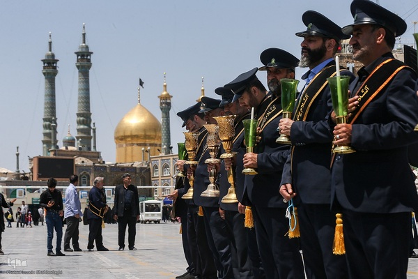 دسته عزا خادمان حرم مطهر بانوی کرامت در رثای امام جواد(ع)//////قم///