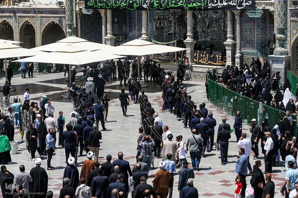 دسته عزا خادمان حرم مطهر بانوی کرامت در رثای امام جواد(ع)//////قم///