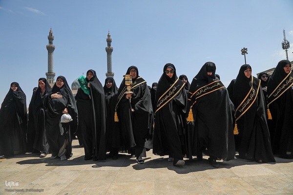 دسته عزا خادمان حرم مطهر بانوی کرامت در رثای امام جواد(ع)//////قم///