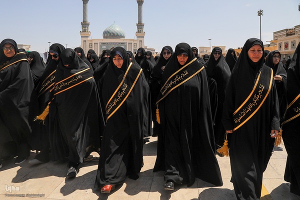 دسته عزا خادمان حرم مطهر بانوی کرامت در رثای امام جواد(ع)//////قم///