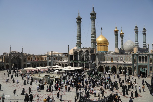 دسته عزا خادمان حرم مطهر بانوی کرامت در رثای امام جواد(ع)//////قم///