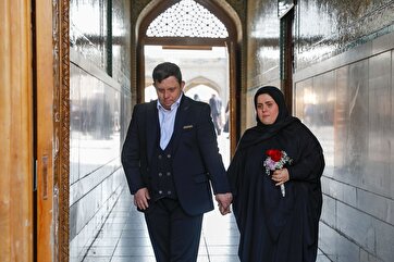 Convidados especiais no Santuário Imam Reza(a.s): recém-casados ​​com Síndrome de Down